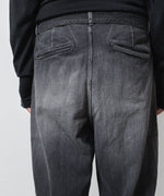 画像をギャラリービューアに読み込む, ATTACHMENT / EXCLUSIVE ITEMアタッチメントの11oz DENIM 1TUCK BELTED PANTS  - BLACKの公式通販サイトsession福岡セレクトショップ
