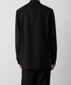 ATTACHMENT アタッチメントのPE STRETCH VIYELLA BAND COLLAR DRESS SHIRT - BLACK 公式通販サイトsession福岡セレクトショップ