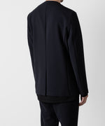 画像をギャラリービューアに読み込む, ATTACHMENT アタッチメントのPE STRETCH DOUBLE CLOTH COLLARLESS JACKET - NAVY 公式通販サイトsession福岡セレクトショップ
