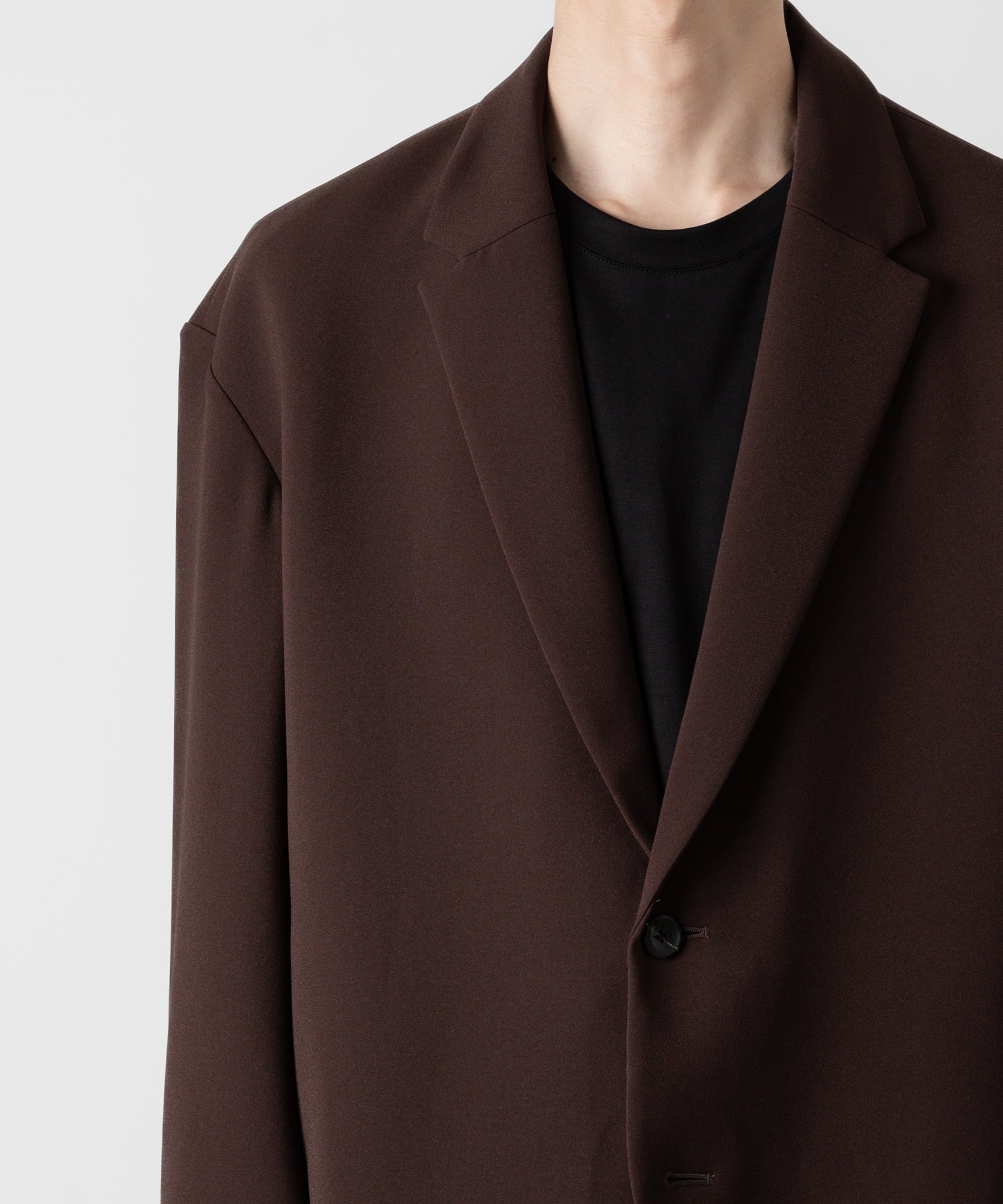 ATTACHMENT アタッチメントのPE STRETCH DOUBLE CLOTH OVERSIZED 2B JACKET - BROWN 公式通販サイトsession福岡セレクトショップ