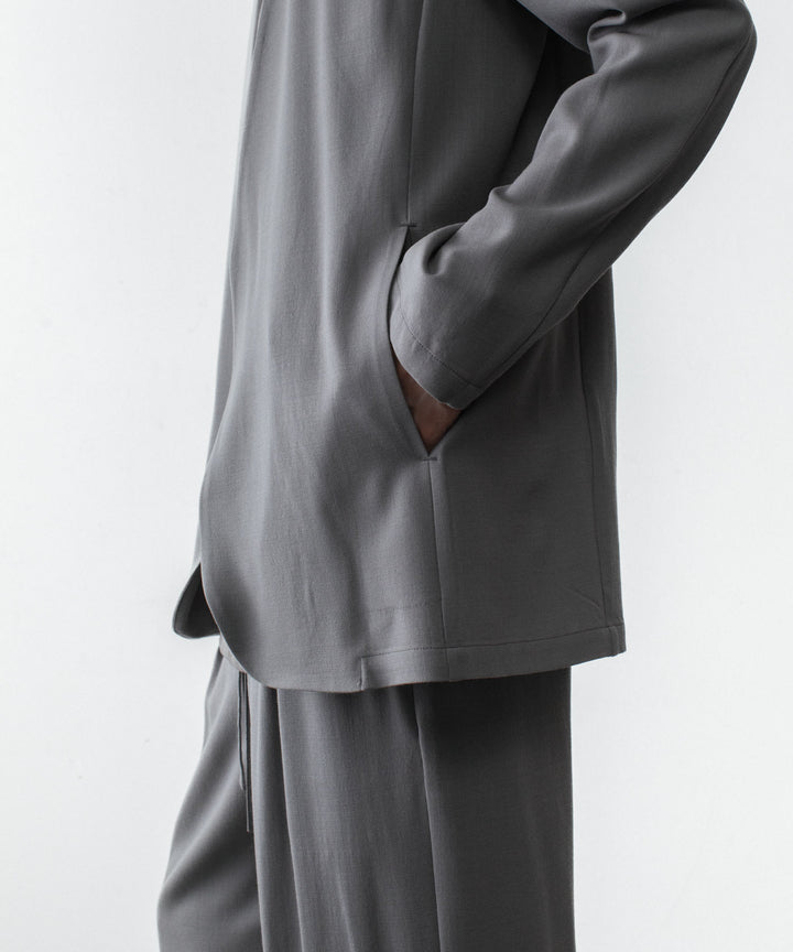 ATTACHMENT アタッチメントの2/90 WO TWIST TWILL COLLARLESS JKT - GRAYの公式通販サイトsession福岡セレクトショップ