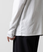 画像をギャラリービューアに読み込む, ATTACHMENT アタッチメントのCOTTON DOUBLE FACE SLIM FIT HIGHNECK L/S TEE - WHITE 公式通販サイトsession福岡セレクトショップ
