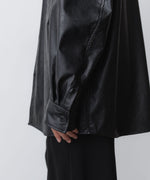 画像をギャラリービューアに読み込む, VEIN-ヴェイン SYNTHETIC LEATHER L/S SHIRTのBLACK 公式通販サイトsession福岡セレクトショップ
