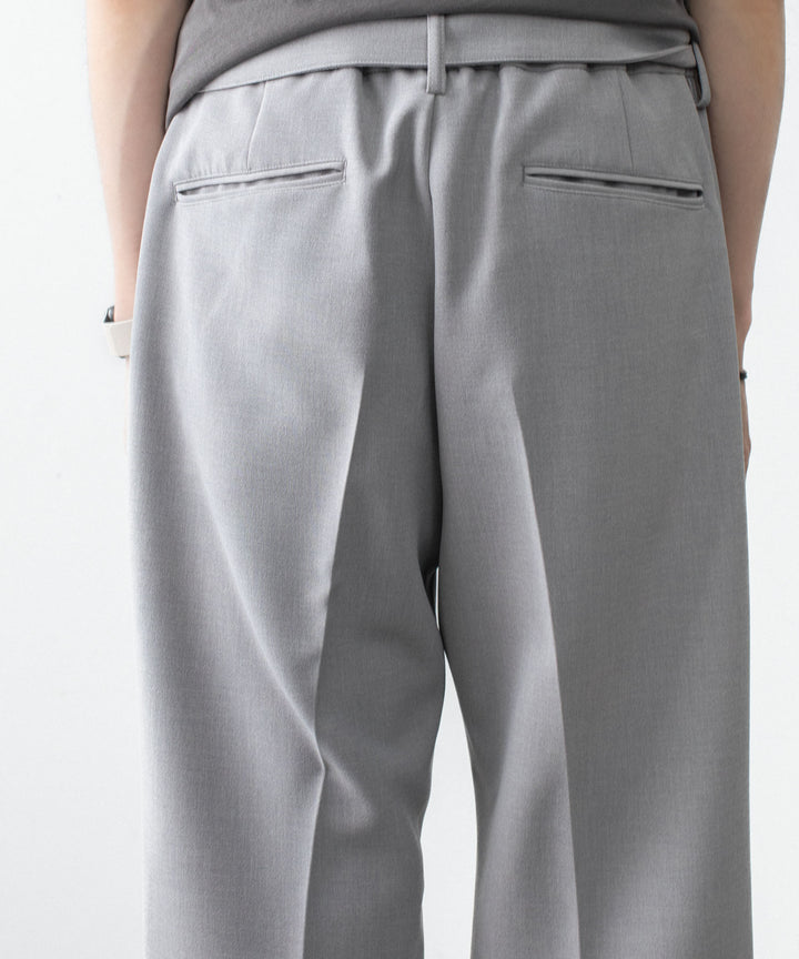 ATTACHMENT アタッチメントのPE STRETCH DOUBLE CLOTH BELTED STRAIGHT TROUSERS - L.GRAYの公式通販サイトsession福岡セレクトショップ