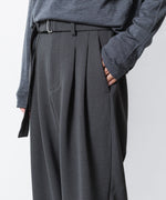 画像をギャラリービューアに読み込む, ATTACHMENT アタッチメントのPE STRETCH DOUBLE CLOTH BELTED WIDE TAPERD TROUSERS - X.GRAYの公式通販サイトsession福岡セレクトショップ
