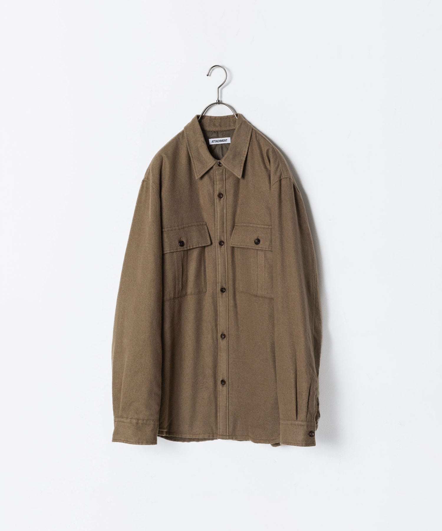 ATTACHMENT アタッチメントのRY/CO/SI FLANNEL PADDING L/S SHIRT - CAMELの公式通販サイトsession福岡セレクトショップ