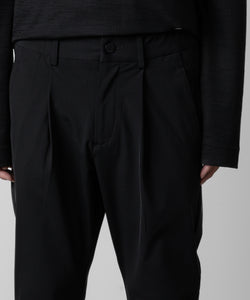 ATTACHMENT アタッチメントのNY/CO STRETCH JERSEY REGULAR FIT EASY TROUSERS - BLACK 公式通販サイトsession福岡セレクトショップ