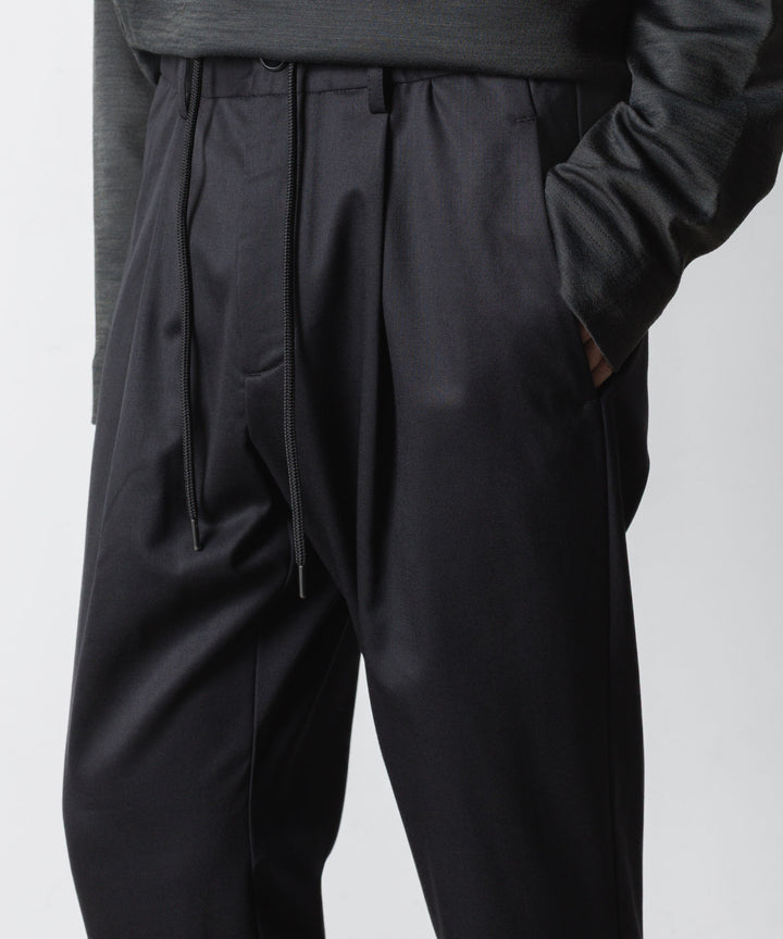 ATTACHMENT アタッチメントのT/W/SI STRETCH GABARDINE REGULAR FIT EASY TROUSERS - BLACKの公式通販サイトsession福岡セレクトショップ