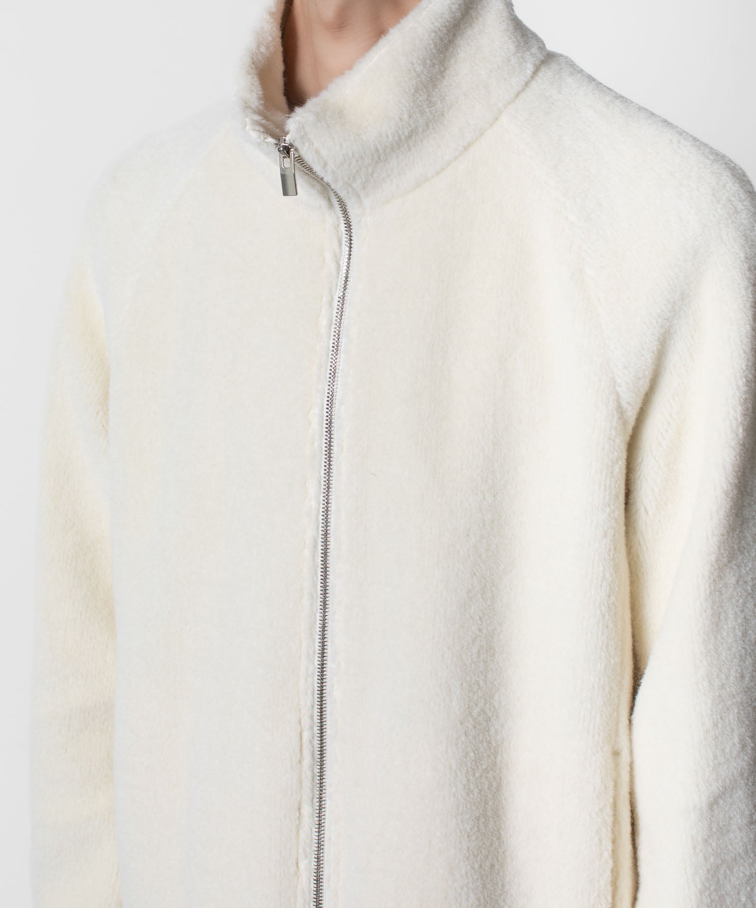ATTACHMENT アタッチメントのWO/ALPACA BOA ZIP UP BLOUSON - OFF WHITEの公式通販サイトsession福岡セレクトショップ