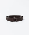 【 ATTACHMENT 】COW LEATHER BUCKLE LESS BELT - BROWN
