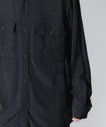 画像をギャラリービューアに読み込む, ATTACHMENT アタッチメントのCU/RY FIBRIL TAFFETA PATCH POCKET L/S SHIRT - BLACKの公式通販サイトsession福岡セレクトショップ
