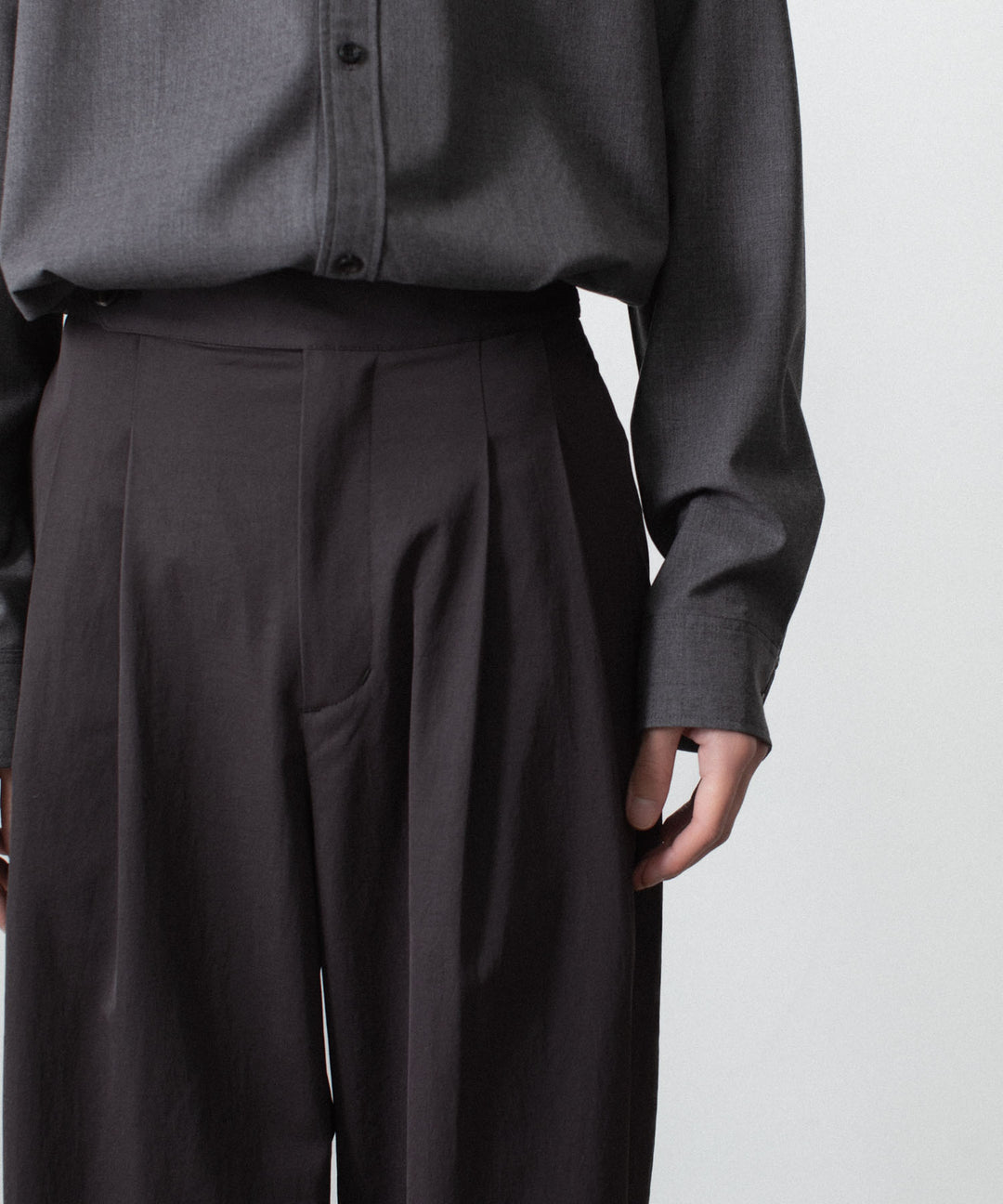 ATTACHMENT アタッチメントのPE/CO/LI DRY TWILL WIDE TROUSERS - BLACKの公式通販サイトsession福岡セレクトショップ