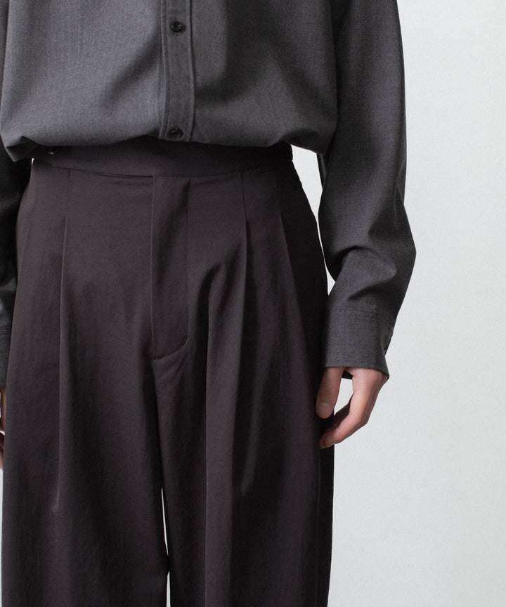 ATTACHMENT アタッチメントのPE/CO/LI DRY TWILL WIDE TROUSERS - BLACKの公式通販サイトsession福岡セレクトショップ