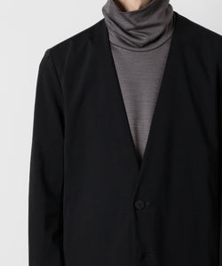 TTACHMENT アタッチメントのNY/CO STRETCH JERSEY COLLARLESS JACKET - BLACK 公式通販サイトsession福岡セレクトショップ