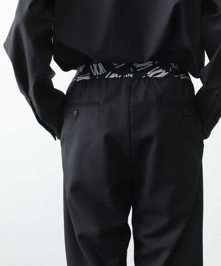 VEIN ヴェインの3/60 HIGH TWIST WOOL TRO EASY TROUSERS - BLACKの公式通販サイトsession福岡セレクトショップ