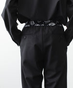 画像をギャラリービューアに読み込む, VEIN ヴェインの3/60 HIGH TWIST WOOL TRO EASY TROUSERS - BLACKの公式通販サイトsession福岡セレクトショップ
