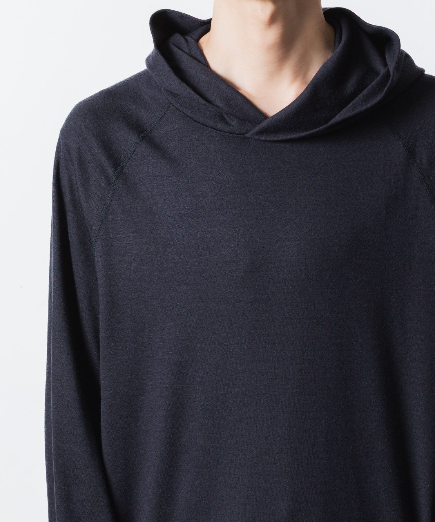 ATTACHMENT アタッチメントの1/60 WOOL SMOOTH HOODED PULLOVER - NAVYの公式通販サイトsession福岡セレクトショップ
