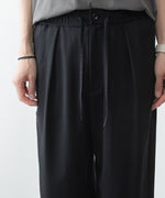 画像をギャラリービューアに読み込む, ATTACHMENT アタッチメントの2/90 WO TWIST TWILL EASY TROUSERS - BLACKの公式通販サイトsession福岡セレクトショップ

