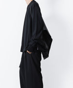 画像をギャラリービューアに読み込む, ATTACHMENT アタッチメント × JOHN SMEDLEYの× JOHN SMEDLEY MERINO EXTRAFINE BUTTONLESS V NECK CARDIGAN - BLACKの公式通販サイトsession福岡セレクトショップ
