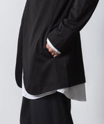 画像をギャラリービューアに読み込む, ATTACHMENT アタッチメントのCOTTON DOUBLE FACE COLLARLESS CARDIGAN - BLACKの公式通販サイトsession福岡セレクトショップ
