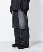 画像をギャラリービューアに読み込む, VEIN ヴェインの11OZ DENIM CUT OFF BAGGY TROUSERS - BLACKの公式通販サイトsession福岡セレクトショップ
