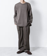 画像をギャラリービューアに読み込む, ATTACHMENT アタッチメントのWOxPE DOUBLE FACE KNIT CREW NECK PULLOVER - KHAKI GRAYの公式通販サイトsession福岡セレクトショップ

