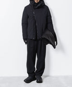 画像をギャラリービューアに読み込む, ATTACHMENT アタッチメントのPE STRETCH DOUBLE CLOTH BELTED WIDE TAPERD TROUSERS - BLACKの公式通販サイトsession福岡セレクトショップ
