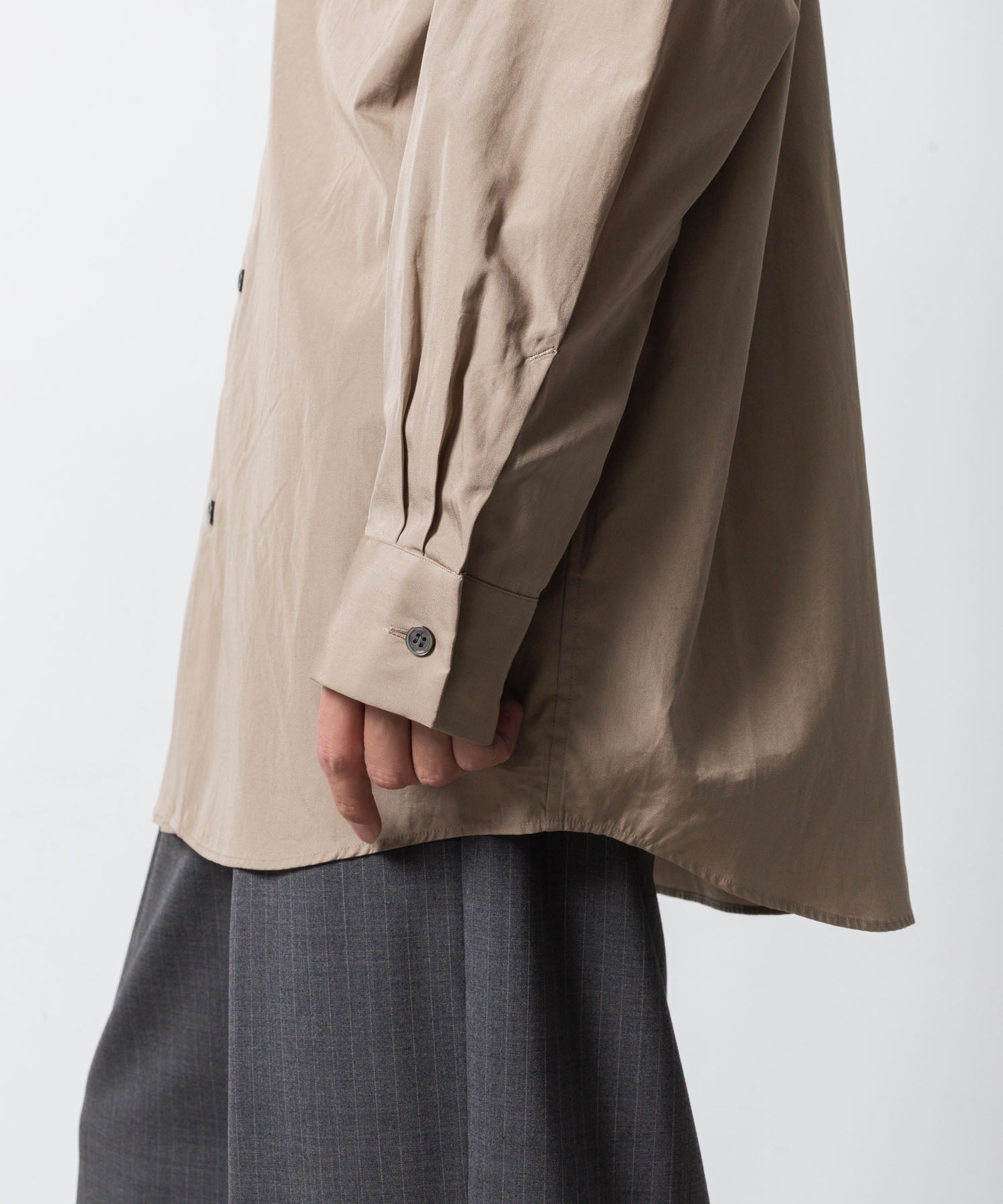 ATTACHMENT アタッチメントの140/2 GIZA BROAD L/S SHIRT - CAMELの公式通販サイトsession福岡セレクトショップ