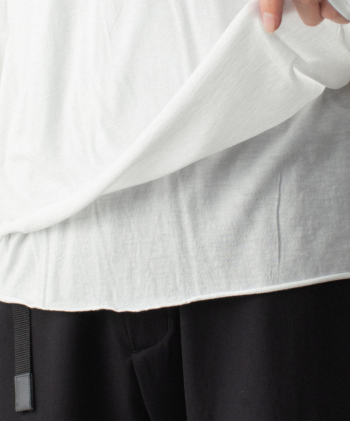 ATTACHMENT アタッチメントのCO/CU JERSEY SLIM FIT LAYERED L/S TEE - WHITEの公式通販サイトsession福岡セレクトショップ