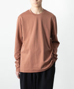 画像をギャラリービューアに読み込む, ATTACHMENT アタッチメントのCOTTON DOUBLE FACE SLIM FIT L/S TEE - BROWNの公式通販サイトsession福岡セレクトショップ
