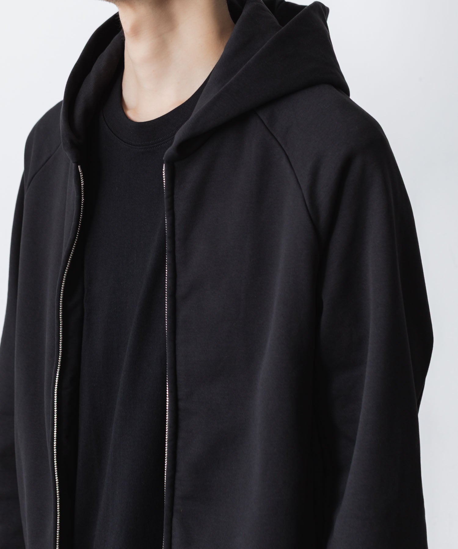 ATTACHMENT / EXCLUSIVE ITEMアタッチメントのCO STRECH TERRY ZIP UP HOODIE - BLACKの公式通販サイトsession福岡セレクトショップ