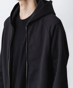画像をギャラリービューアに読み込む, ATTACHMENT / EXCLUSIVE ITEMアタッチメントのCO STRECH TERRY ZIP UP HOODIE - BLACKの公式通販サイトsession福岡セレクトショップ
