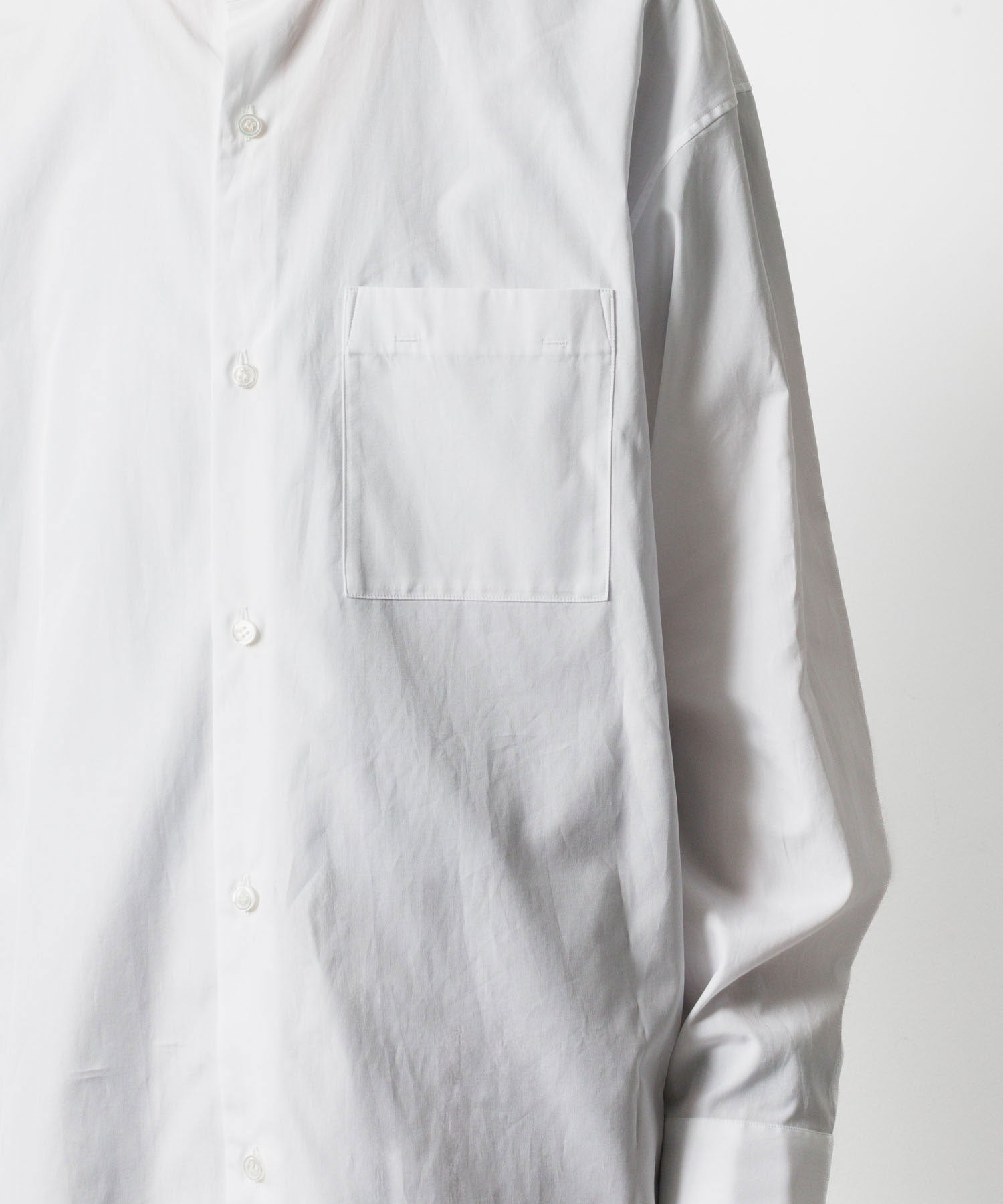 ATTACHMENT アタッチメントの140/2 GIZA BROAD BANDCOLLAR L/S SHIRT - WHITEの公式通販サイトsession福岡セレクトショップ