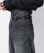 画像をギャラリービューアに読み込む, ATTACHMENT アタッチメントの11OZ DENIM FLAP JEANS - BLACKの公式通販サイトsession福岡セレクトショップ
