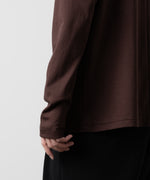 画像をギャラリービューアに読み込む, ATTACHMENT アタッチメントのCOTTON DOUBLE FACE SLIM FIT HIGHNECK L/S TEE - BORDEAUX 公式通販サイトsession福岡セレクトショップ
