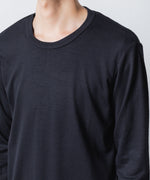 画像をギャラリービューアに読み込む, ATTACHMENT アタッチメントの1/60 WOOL SMOOTH SLIM FIT L/S TEE - NAVYの公式通販サイトsession福岡セレクトショップ

