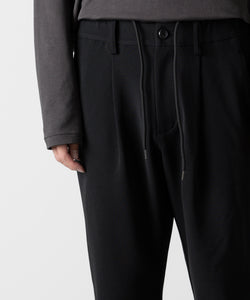 ATTACHMENT アタッチメントのPE STRETCH DOUBLE CLOTH REGULAR FIT EASY TROUSERS - BLACK 公式通販サイトsession福岡セレクトショップ