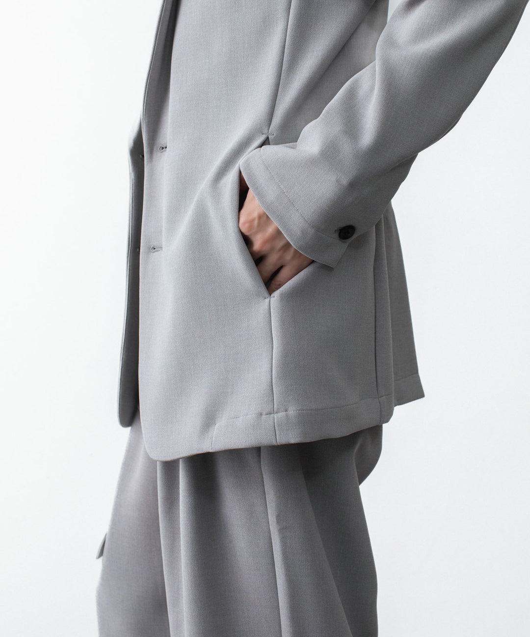 ATTACHMENT アタッチメントのPE STRETCH DOUBLE CLOTH 2B JKT - L.GRAYの公式通販サイトsession福岡セレクトショップ