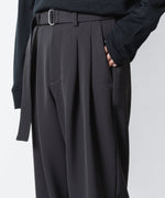 画像をギャラリービューアに読み込む, ATTACHMENT アタッチメントのPE STRETCH DOUBLE CLOTH BELTED WIDE TAPERD TROUSERS - D.GRAYの公式通販サイトsession福岡セレクトショップ
