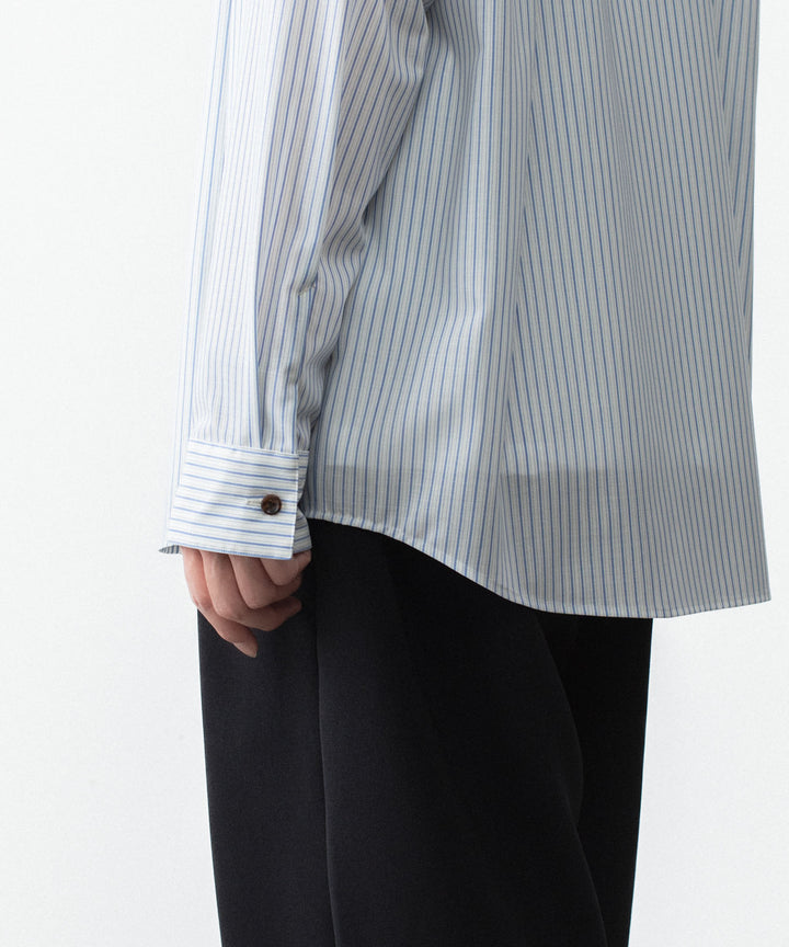 ATTACHMENT アタッチメントのWO/PE STRIPE L/S SHIRT - S.BLUEの公式通販サイトsession福岡セレクトショップ