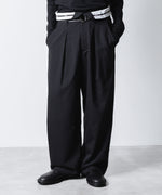 画像をギャラリービューアに読み込む, ATTACHMENT アタッチメントのT/W/SI STRETCH GABARDINE FLAP TROUSERS - S.BLACKの公式通販サイトsession福岡セレクトショップ
