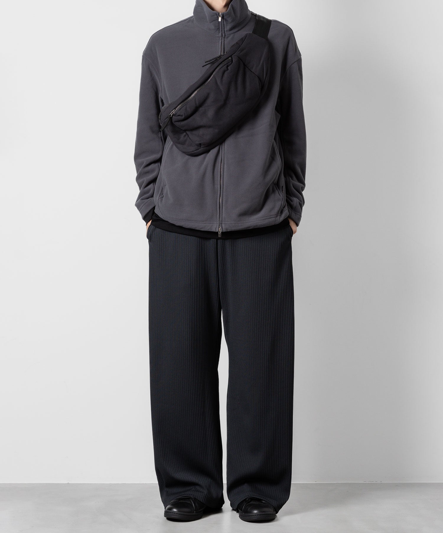 ATTACHMENT アタッチメントのPE STRETCH RIB WIDE LOUNGE TROUSERS - D.GRAY 公式通販サイトsession福岡セレクトショップ