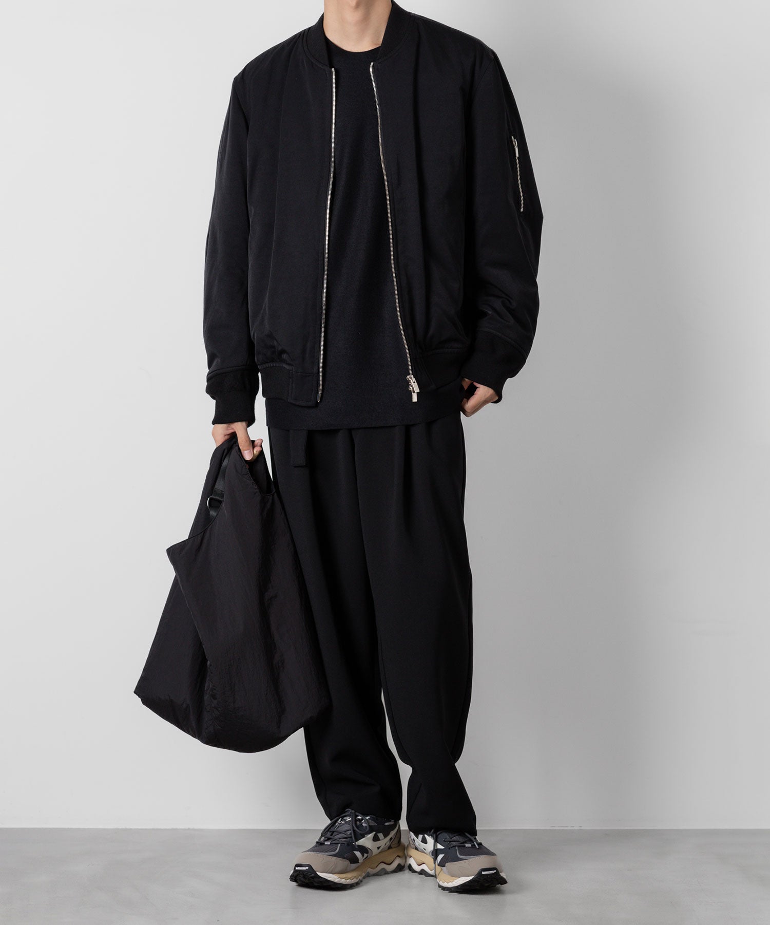 ATTACHMENT アタッチメントの限定TECH WOOL SMOOTH OVERSIZED L/S CUTOFF TEE - BLACKの公式通販サイトsession福岡セレクトショップ
