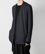 画像をギャラリービューアに読み込む, ATTACHMENT アタッチメントのPE STRETCH RIB COLLARLESS CARDIGAN - D.GRAY 公式通販サイトsession福岡セレクトショップ
