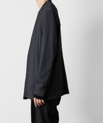 画像をギャラリービューアに読み込む, ATTACHMENT アタッチメントのPE STRETCH RIB COLLARLESS CARDIGAN - D.GRAY 公式通販サイトsession福岡セレクトショップ
