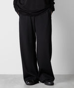 画像をギャラリービューアに読み込む, ATTACHMENT アタッチメントのPE STRETCH RIB WIDE LOUNGE TROUSERS - BLACK 公式通販サイトsession福岡セレクトショップ
