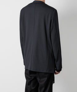 ATTACHMENT アタッチメントのPE STRETCH RIB COLLARLESS CARDIGAN - D.GRAY 公式通販サイトsession福岡セレクトショップ