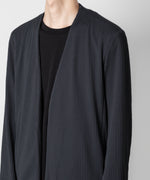 画像をギャラリービューアに読み込む, ATTACHMENT アタッチメントのPE STRETCH RIB COLLARLESS CARDIGAN - D.GRAY 公式通販サイトsession福岡セレクトショップ
