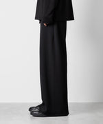 画像をギャラリービューアに読み込む, ATTACHMENT アタッチメントのPE STRETCH RIB WIDE LOUNGE TROUSERS - BLACK 公式通販サイトsession福岡セレクトショップ
