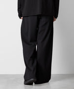 画像をギャラリービューアに読み込む, ATTACHMENT アタッチメントのPE STRETCH RIB WIDE LOUNGE TROUSERS - BLACK 公式通販サイトsession福岡セレクトショップ
